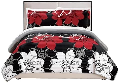 Chic Home QS2807-AN Woodside Quilt Set Twin Black 1