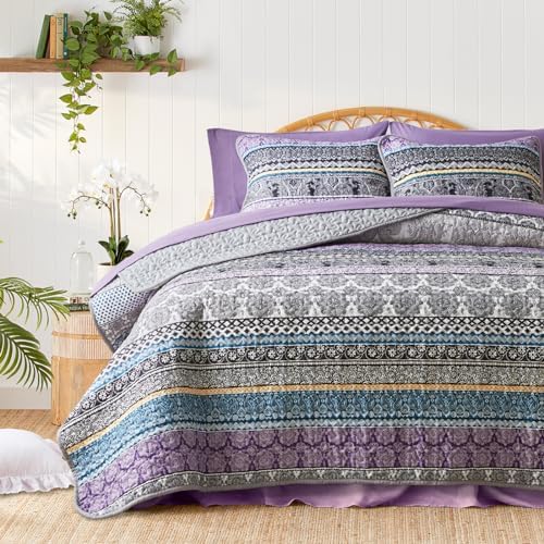 3 Piece Bohemian Quilt Set King Size