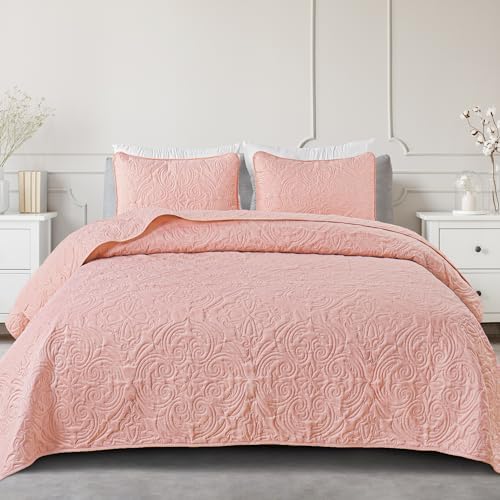 Exclusivo Mezcla King Size Quilt Set - Blush Pink