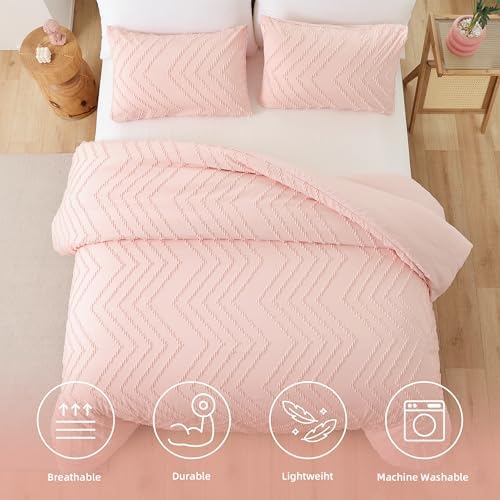 YIRDDEO Pink Full Comforter Set 3Pcs 1