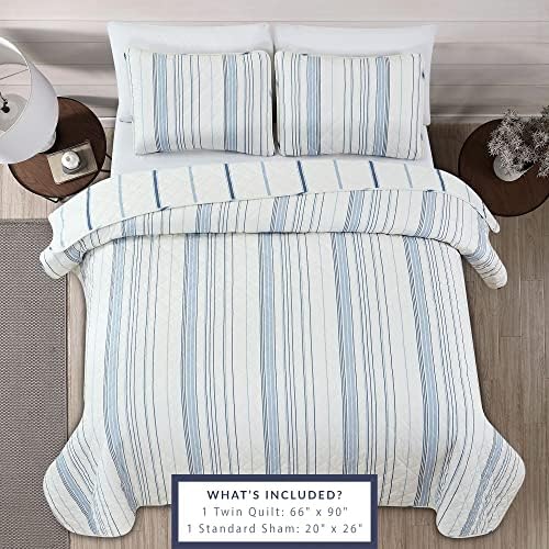 Market Place 2 Piece Reversible Quilt Set with Sham