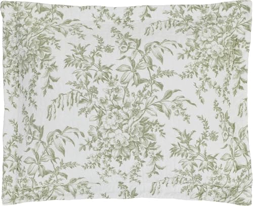 Laura Ashley Twin Quilt Set Reversible Cotton Bedding with Matching Sham