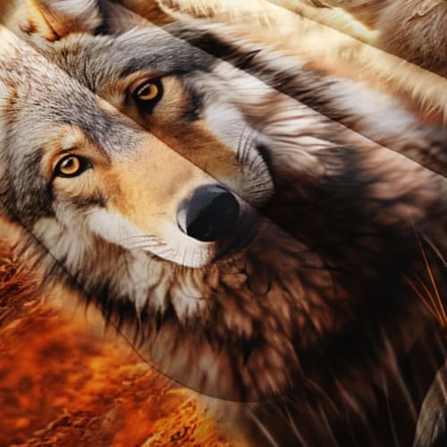 3D Wolf Comforter Set Twin Size for Kids