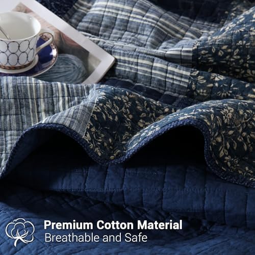 Yvooxny King Size Reversible Quilt Set 3-Piece
