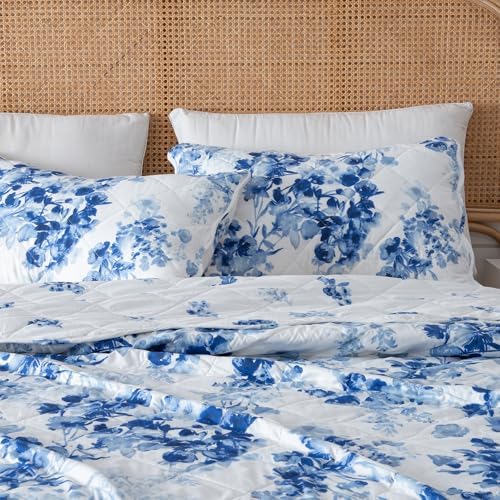 Great Bay Home Floral Quilt Set FullQueen Reversible