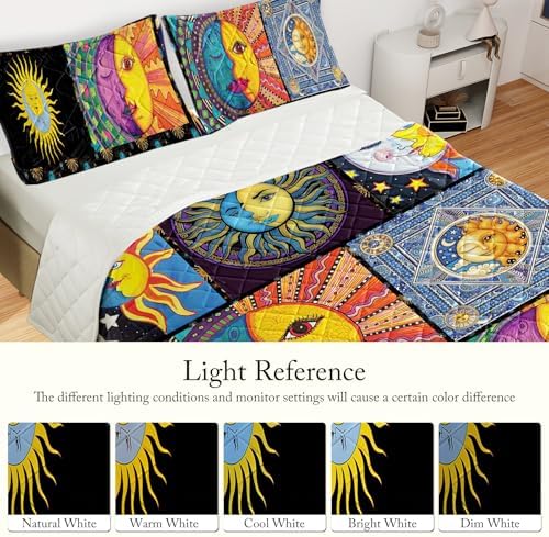 MASTERMARK Bohemian Sun Moon Pattern Quilt Set