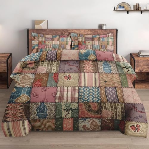 Pamnest Comforter Set Full Size Geometric Plaid