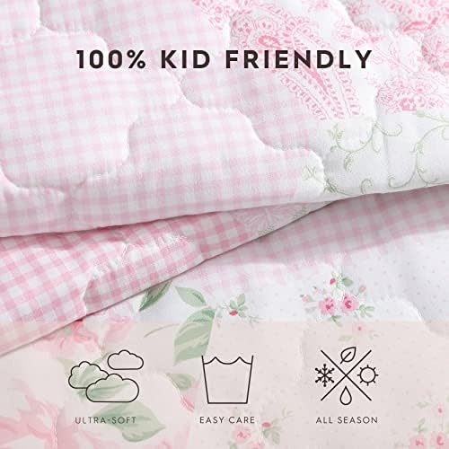 Laura Ashley Kids Quilt Set Reversible Ellyn Pink Twin