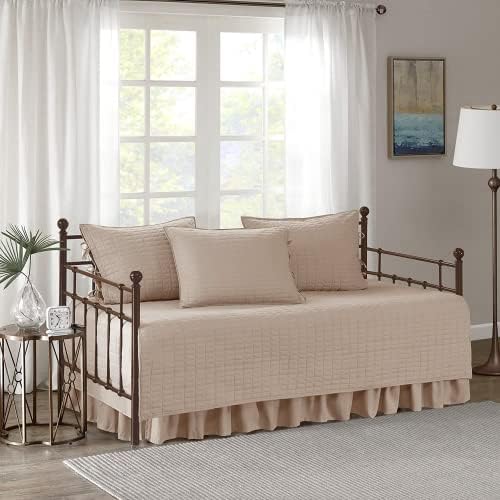 Comfort Spaces Daybed Cover - Luxe Double Sided Quilting 5 Piece Set