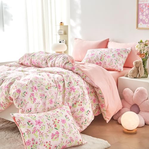 Wake In Cloud Floral Comforter Set 3 Piece