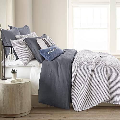 Levtex Home Tobago Stripe Charcoal Quilt Set King Size