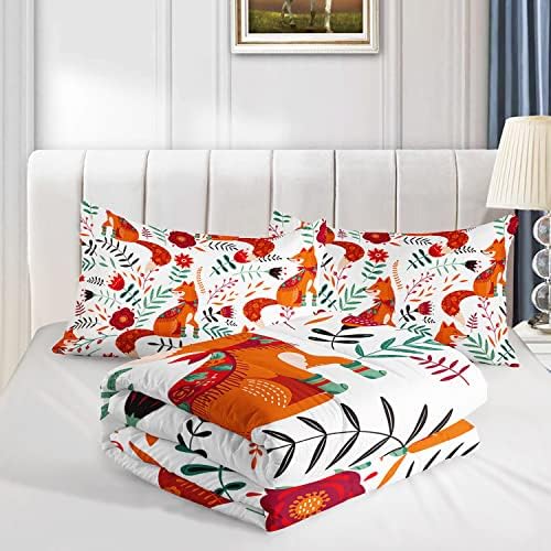 Cartoon Fox 3-Piece Comforter Set for Kids