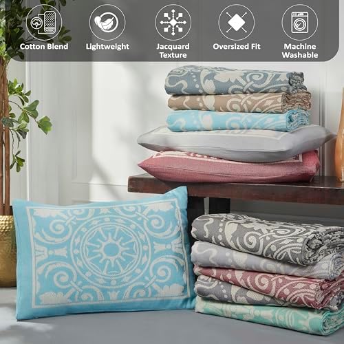 Superior Cotton Blend Bedspread Set Twin Charcoal