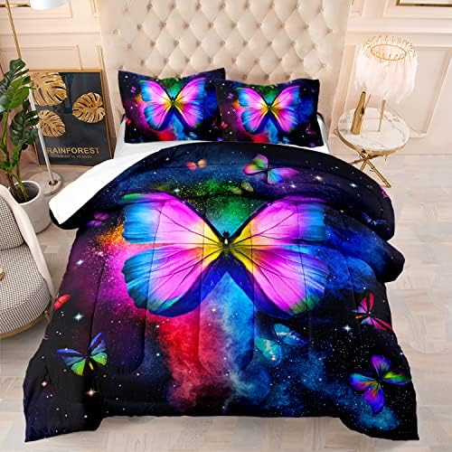 Galaxy Butterfly Comforter Set Full Size 1