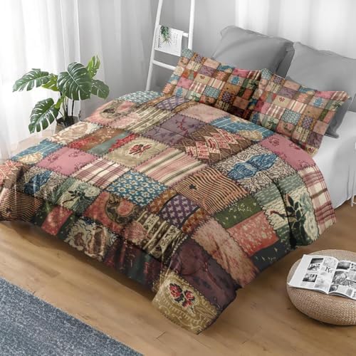 Pamnest Comforter Set Full Size Geometric Plaid