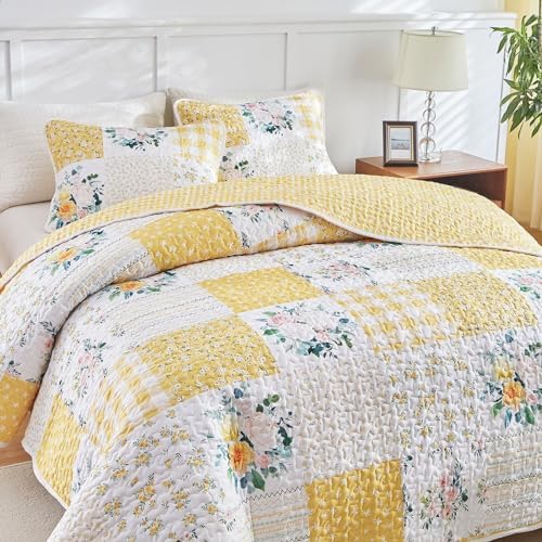Joyreap 3-Piece Patchwork Quilt Set for California King
