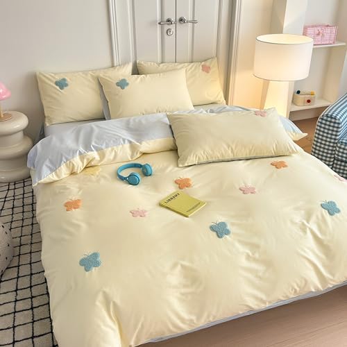 MorroMorn Fluffy Chenille Duvet Cover Set Queen Size