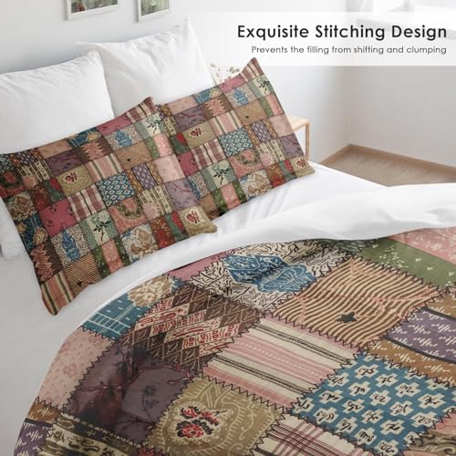 Pamnest Comforter Set Full Size Geometric Plaid