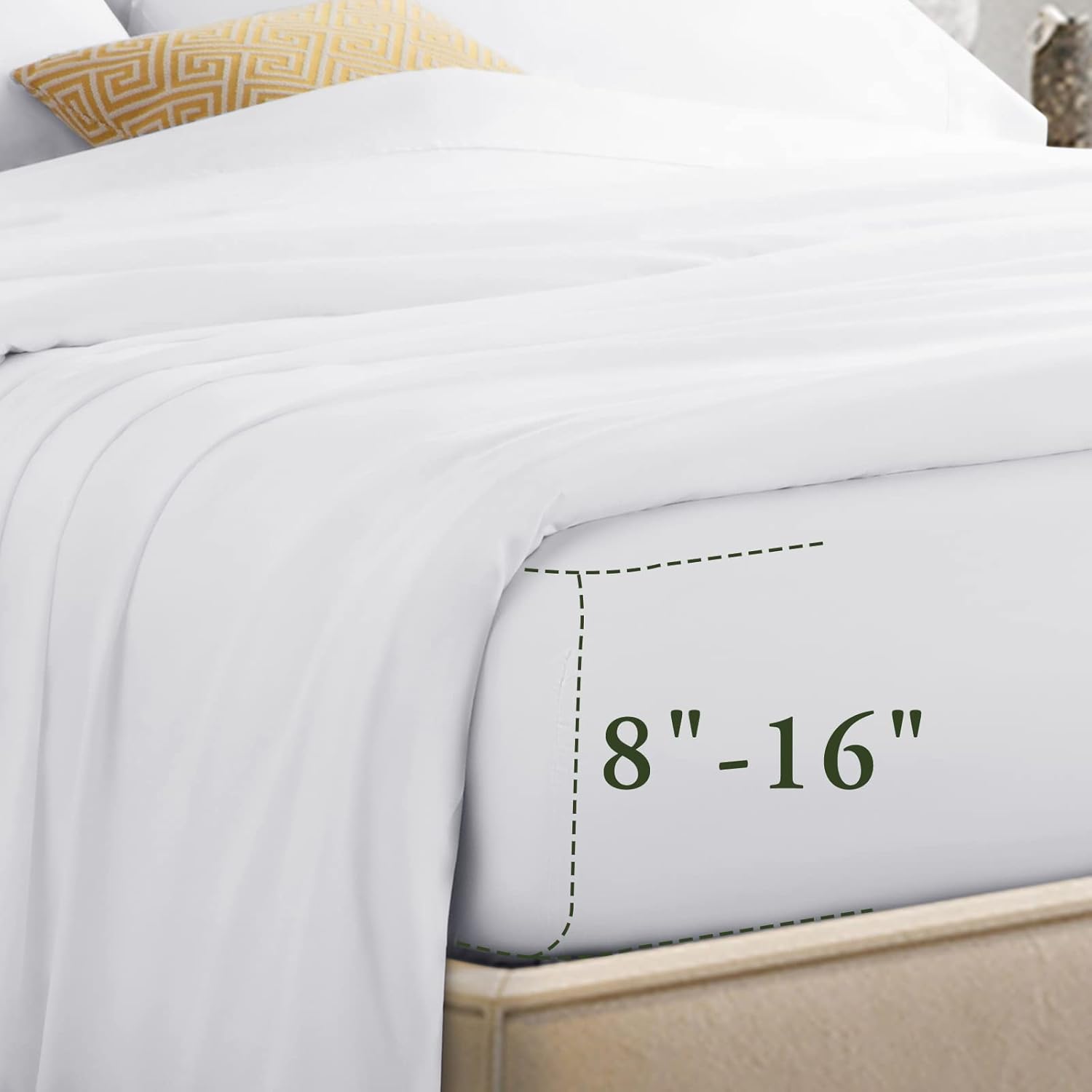 LBRO2M 1000 Thread Count Cotton King Size Sheet Set 1