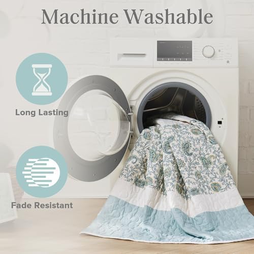 Madison Park Cotton Quilt Set Shabby Chic Floral Print