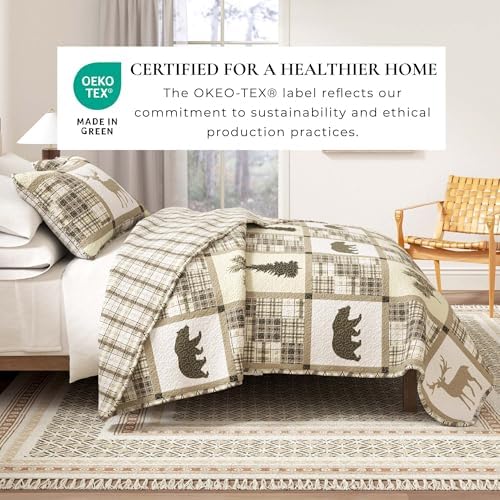 Great Bay Home Lodge Bedspread Set FullQueen Reversible