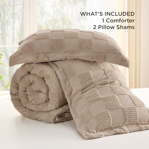Bedsure California King Comforter Set Khaki