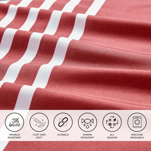 Comfort Spaces Colin Bed in a Bag Twin XL RedGrey