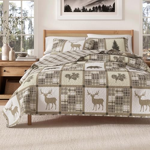 Great Bay Home Lodge Bedspread Set FullQueen Reversible