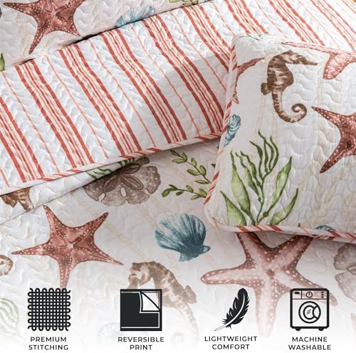 Great Bay Home Full Queen Coastal Quilt Bedding Set 1