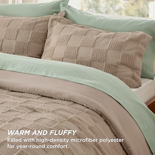 Bedsure California King Comforter Set Khaki
