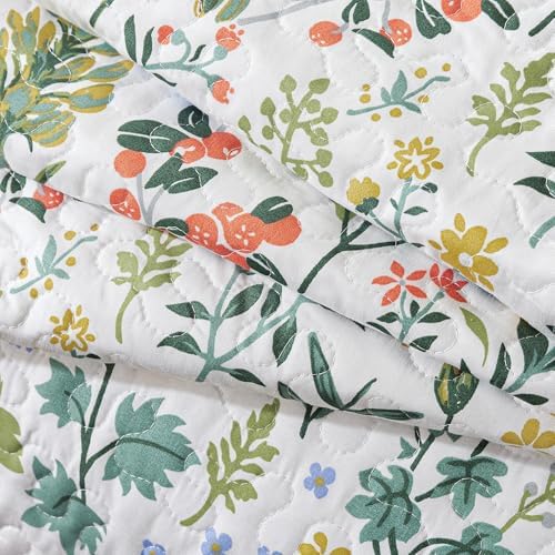 HoneiLife Queen Quilt Set - 3 Piece Lightweight Floral Bedding