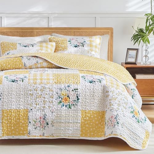 Joyreap 3-Piece Patchwork Quilt Set for California King