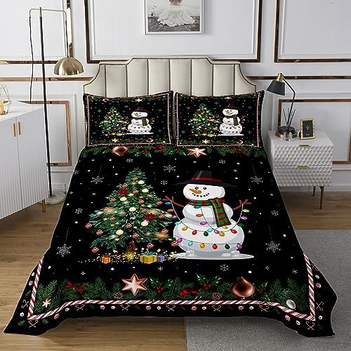 Feelyou Christmas Bedspread King Size Quilt Set