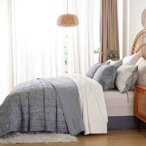 Softpage Cotton Quilt Bedding Set with Coverlet Pillow Shams