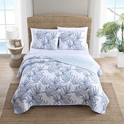 Tommy Bahama Queen Quilt Set with Shams - Kayo Blue