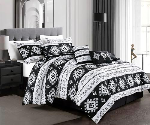 Chezmoi Indie 7-Piece Southwestern Comforter Set - Queen