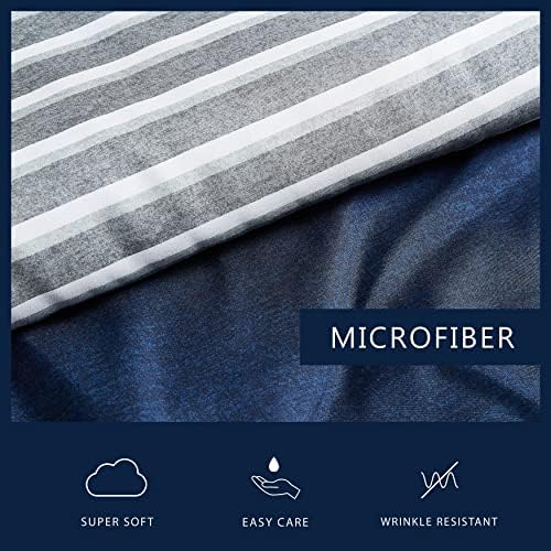 Nautica Comforter Set Reversible Heathered Block Grey