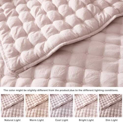 WDCOZY Cal King Quilt Set with Pillow Shams 3 Piece 118x106 Inches