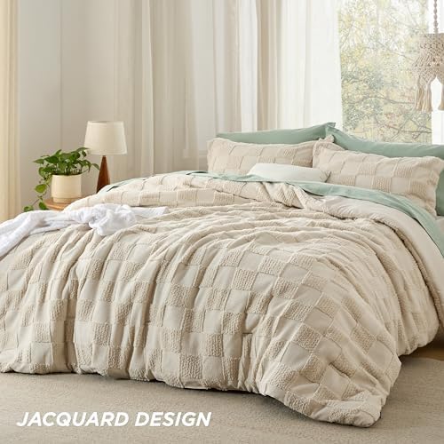 Bedsure Queen Comforter Set Beige