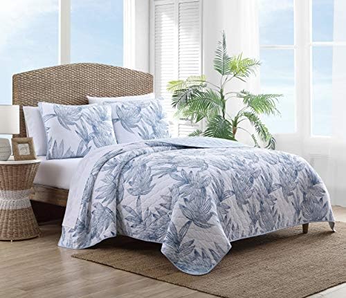 Tommy Bahama Queen Quilt Set with Shams - Kayo Blue
