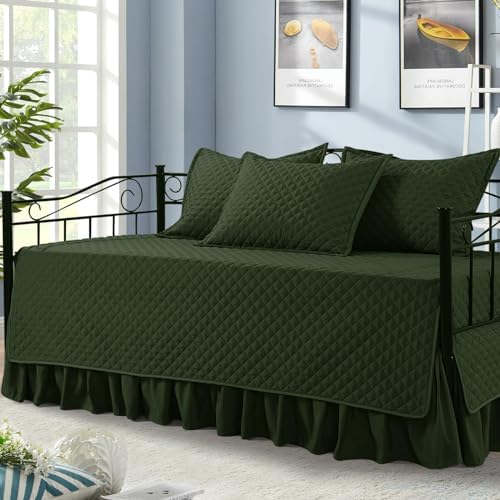 BALAPET 5 Piece Daybed Set Olive Green Twin Size