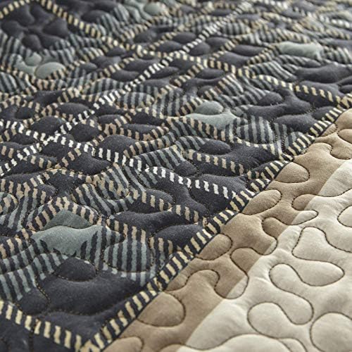 Donna Sharp King Quilt Set - Bear Walk Plaid Lodge 3 Piece
