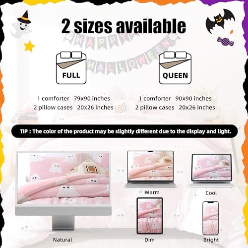 Smoofy Halloween Comforter Set - Lightweight Full Size Bedding