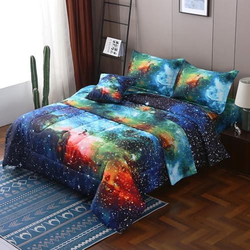 JQinHome Galaxy Themed 6-Piece Bed in a Bag