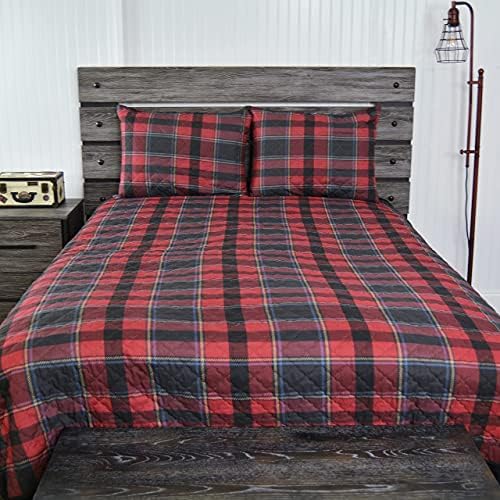 Donna Sharp Queen Quilt Set - 3 Piece - Canoe Trip Lodge Design