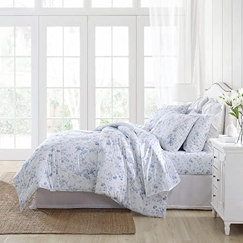 Laura Ashley Twin XL Comforter Set Belinda Blue 1