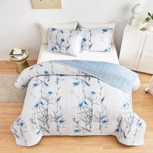 Flysheep Botanical Quilt Set 3 Pieces Queen Size