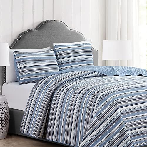 Market Place 3 Piece Reversible Quilt Set with Shams 1