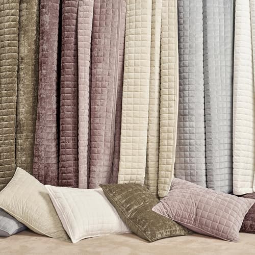 RECYCO Velvet Quilt Set Full Queen Urban Taupe