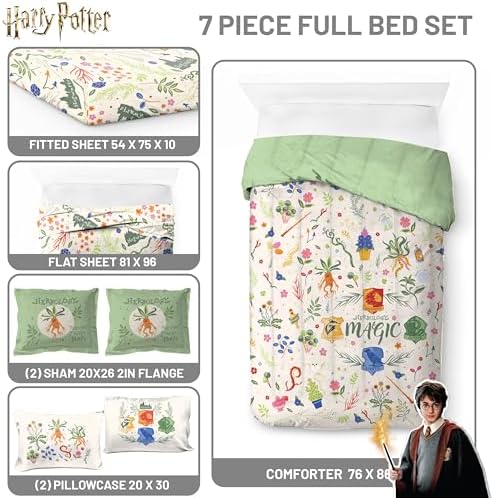 Jay Franco Harry Potter Comforter Set - 7 Piece Kids Bedding